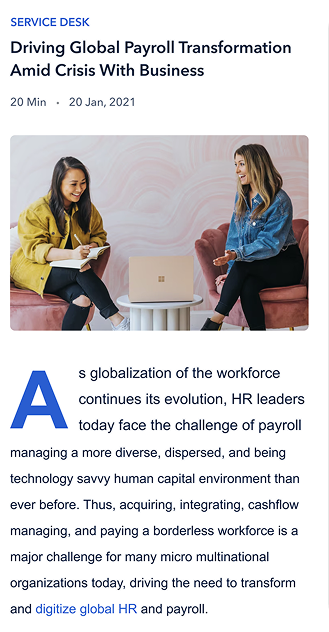 Service desk article