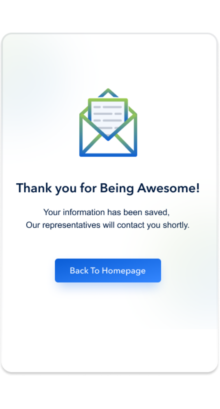 Thank you mailer